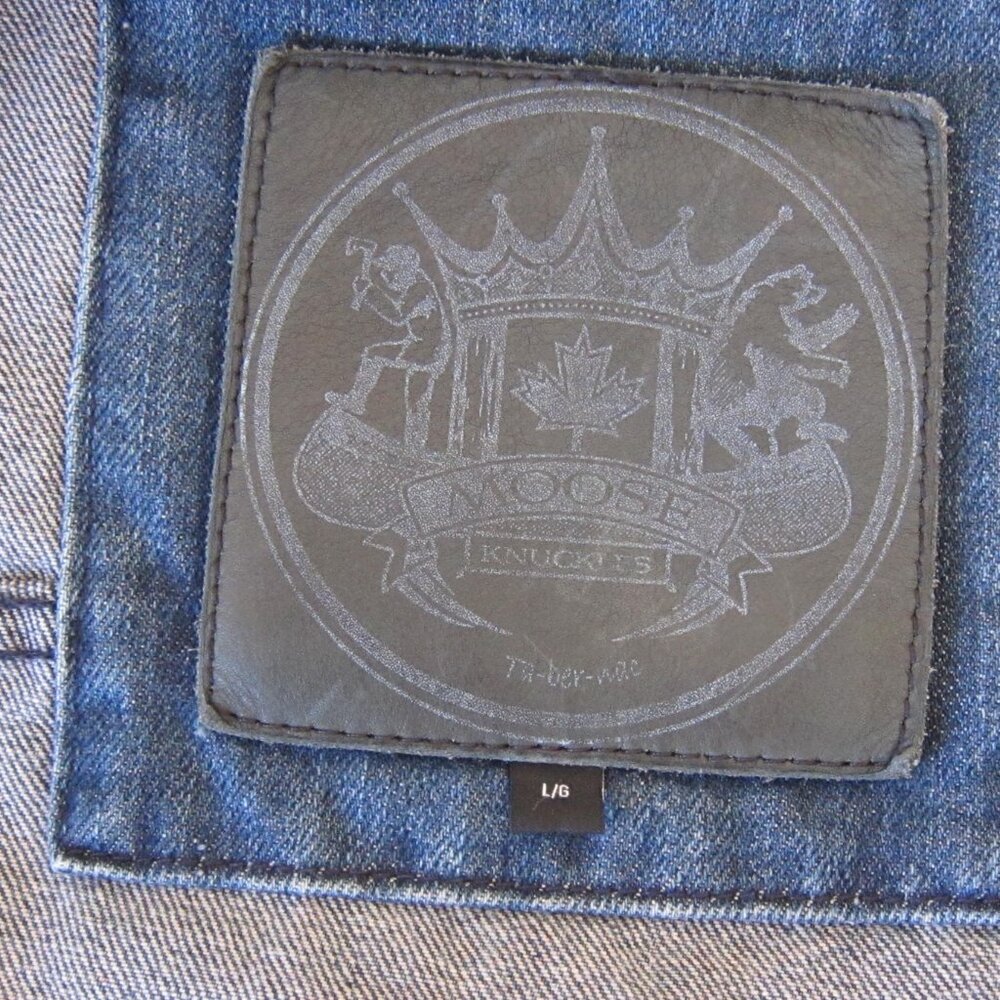 MOOSE KNUCKLES Woman's Denim Western Ranch Vest Size L - Picture 10 of 12